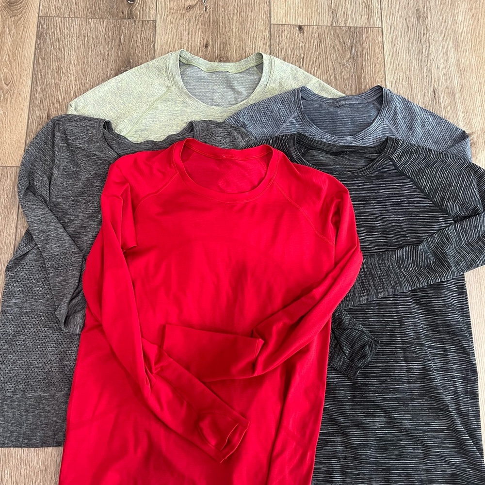 lululemon athletica Long Sleeve Tops - Red, Gray, Black, Green